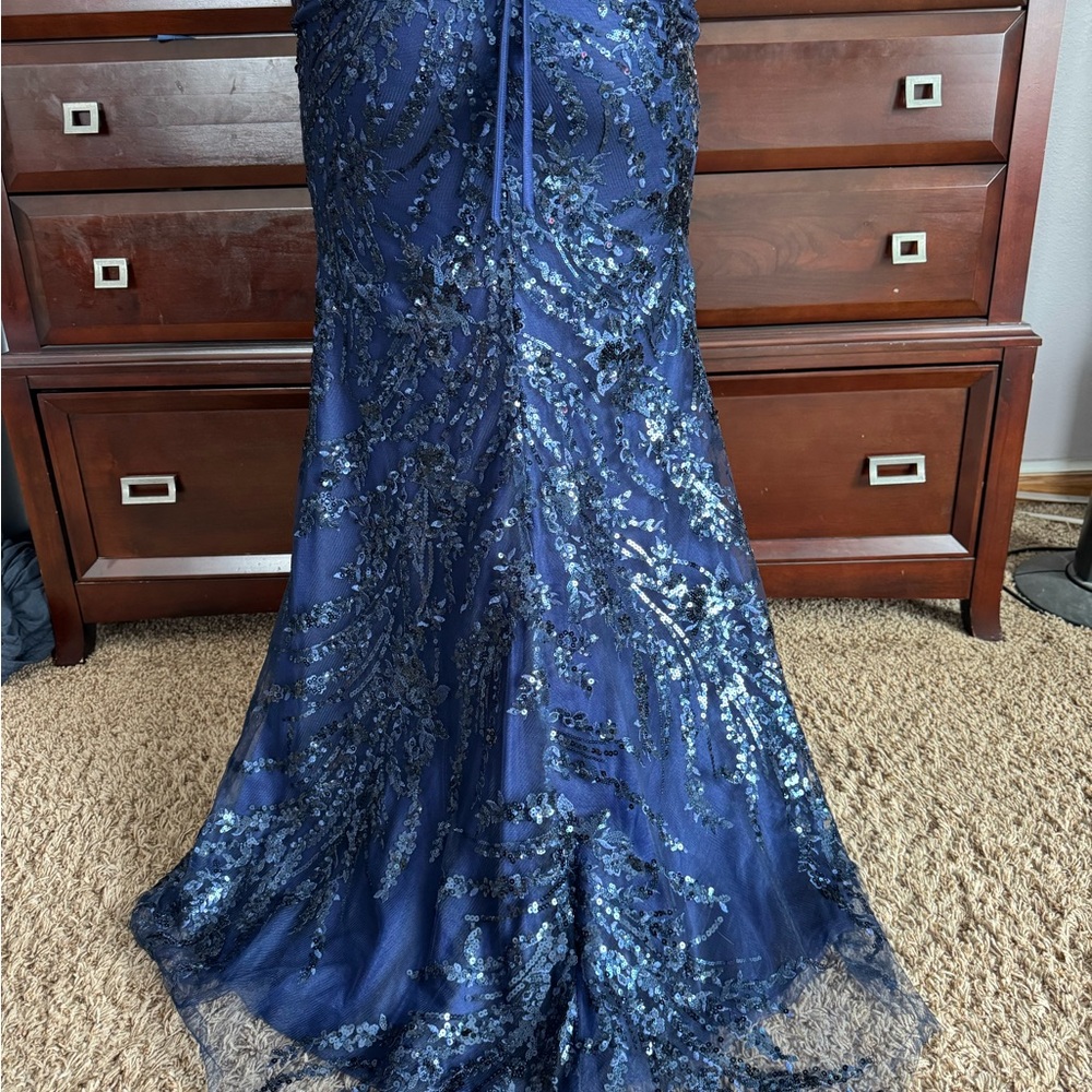 AVA PRESLEY Off the shoulder sweetheart sequin prom dress size 4 - Picture 5 of 6